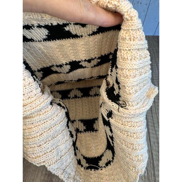 Knit Purse Black Heart Bag NEW FAST SHIP Travel Bag Boho Style Shoulder Bag - Picture 5 of 5